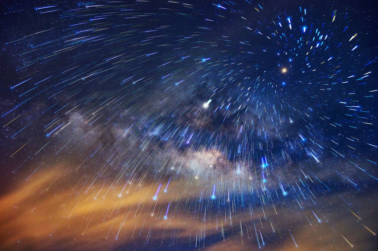 Milky Way and Meteor Shower